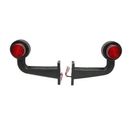 Set lampi laterale gabarit LED cu brat 20 cm, 12-24V, galben-rosu