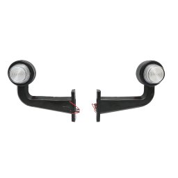 Set lampi laterale gabarit LED cu brat 20 cm, 12-24V, alb-rosu, Breckner