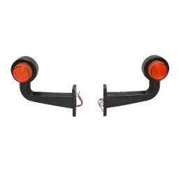 Set lampi laterale de gabarit LED cu brat 12-24V, galben-rosu, Breckner