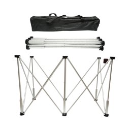 Masa de lucru pliabila tip acordeon din aluminiu, 6 picioare, 116x61x72 cm