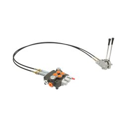 Distribuitor hidraulic cu 2 manete, cablu 2 m, 250 bar, 80L/min, Breckner Germany