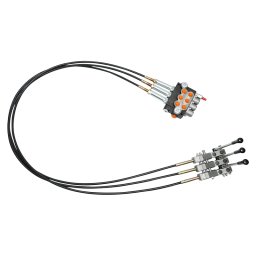 Distribuitor hidraulic cu 3 manete si cablu 2.5 m, 250 bar, 40L/min Breckner