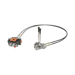 Distribuitor hidraulic cu 2 manete, cablu 2,5 m, 250 bar, 80L/min, Breckner Germany