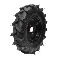 Roata completa 6.00-12 R1 6PR cu crampon si janta neagra