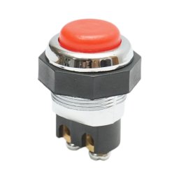 Buton de pornire universal rosu 12-24V, 2 pini, 10A/5A