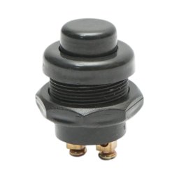 Buton de pornire universal negru 12V/24V, 2 pini, 10A/5A