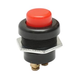 Buton pornire universal rosu 12-24V, 2 pini, 10A/12V - 5A/24V