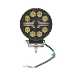 Proiector LED rotund 20W cu DRL alb-galben, 9-36V, IP68, Breckner