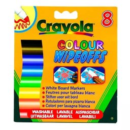 Crayola: 8 buc markere lavabile pentru tablă albă