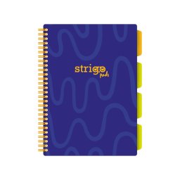 Caiet cu spirala si separatoare, STRIGO PADS Project Book Neon, B5, Dictando