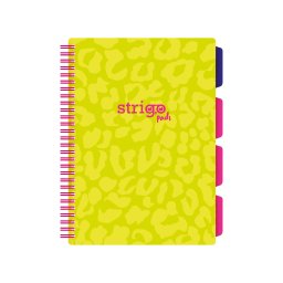 Caiet cu spirala si separatoare, STRIGO PADS Project Book Neon, B5, Dictando
