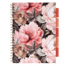 Caiet cu spirala si separatoare, STRIGO PADS Project Book Flori, A4, Matematica