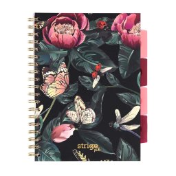 Caiet cu spirala si separatoare, STRIGO PADS Project Book Flori, B5, Matematica, PADS080
