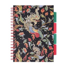 Caiet cu spirala si separatoare, STRIGO PADS Project Book DRAGON, B5, Matematica, PADS072