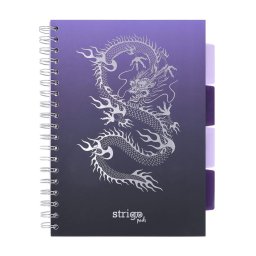 Caiet cu spirala si separatoare, STRIGO PADS Project Book DRAGON, B5, Matematica, PADS053