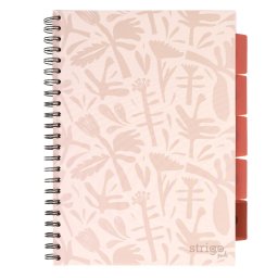 Caiet cu spirala si separatoare, STRIGO PADS Project Book Floral A4, Matematica, PADS044