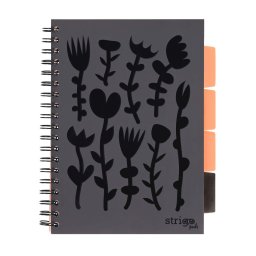 Caiet cu spirala si separatoare, STRIGO PADS Project Book Floral B5, Matematica, PADS045