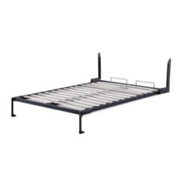 Kit somiera demontabila rabatabila, 2 randuri, 1600 x 2000 mm, lamele lemn stratificat, negru