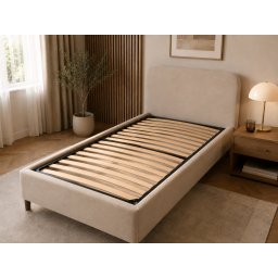 Somiera single IFL 90x200 cm, structura metalica rezistenta, lamele din lemn stratificat