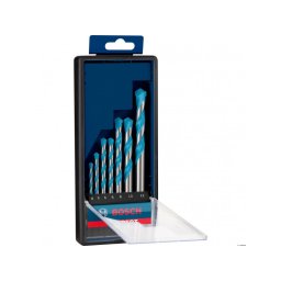 BOSCH Set 7 burghie EXPERT CYL-9 MultiConstruction, multimaterial, diametre 4/5/6/6/8/10/12 mm, prindere cilindrica