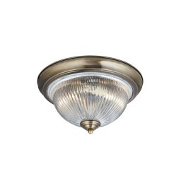 Searchlight plafoniera E14 40W IP44, alama antica sticla transparenta, diametru 285 mm, baie - Verificat A · Re-Bloom