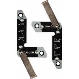 Accesoriu sudura Set 2 suporti sudura, Otel, 30A°, 60A° si 90A°, Gri/Negru