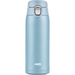 Emsa TRAVEL MUG light thermal mug (light blue, 0.4 liters, flip lid)