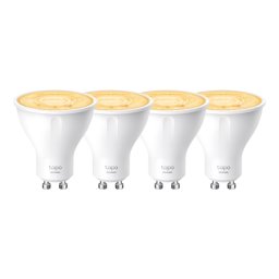 Set 4 becuri smart Wi-Fi, lumina calda 2700K ajustabila, 350 lm, GU10 - TP-Link Tapo TapoL610(4-pack)