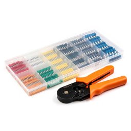 Trusă de sertizare cu clește cu clichet și 800 conectori tubulari, 0,25-6 mm², NAR0868