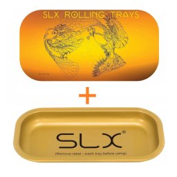 SLX Set Tava de rulat nelipicioasa yellow + Capac magnetic nelipicios Love Birds 20x10cm (USA)