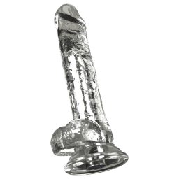 Crystal - Vibrator cu ventuză (transparent)