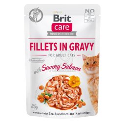 Brit Care Cat Fillets in Gravy - Salmon 85 g