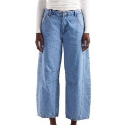 TOPSHOP Jeans Tsbella Hr Crop BarrelLb 31001352 BS000053 light blue denim