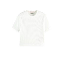 SCOTCH & SODA T-Shirt Baby Rib U9A01222T 100 white