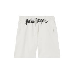 PALM ANGELS Bermude Waist Logo PMCI019S26FLE001 0310-off white black