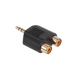 Adaptor jack 3.5 mm stereo tata la 2 x RCA mama, contacte gold