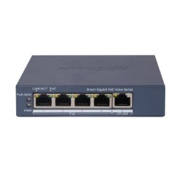 Switch smart Hikvision cu 4 porturi PoE Gigabit, buget 45W - DS-3E1505P-EI/M