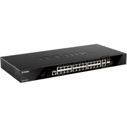 Switch PoE Gigabit D-Link DGS-1520-28 cu 28 porturi si management smart