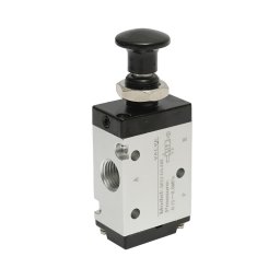 Electrovalva pneumatica 3 cai, 2 pozitii G1/4 cu maner manual