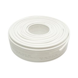 Cablu coaxial RG6 pentru CCTV, cupru 1 mm, 75 Ohm, alb, 100 m Q5+