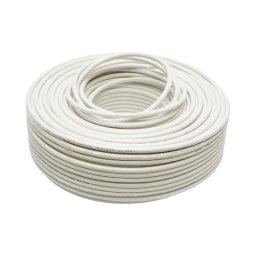 Cablu coaxial RG6 CCTV K-TEX 75 Ohm, 1 mm CCA, alb, 100 m