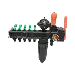 Distribuitor pentru erbicidator cu 5 cai, filtru si manometru cu glicerina 25 bar