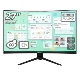 Monitor LED Office Pro Curbat 27 inch OptimX MT27Y-1, Full HD 1920x1020, VGA, HDMI, Slim, NoFrame, LED NewTechnology Media
