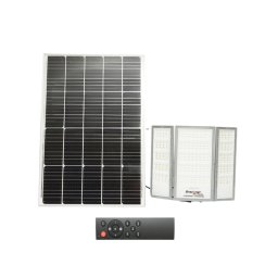 Lampa LED 4500lm, 6500K cu panou solar 70W, baterie LifePO4 3.2V/60Ah, senzor de miscare si telecomanda IP66 Breckner Germany