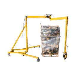Masina verticala de infoliat paleti 220V cu brat rotativ si folie stretch
