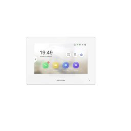 Videointerfon de interior Hikvision DS-KH6320Y-WTE2, 7 inch, aparent, 2 fire, Alb