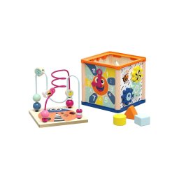 Centru de activitati din lemn pentru bebe - Cubul meu magic