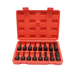 Trusa chei tubulare de impact Torx T20-T100, 1/2 inch, 16 piese
