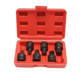 Trusa chei tubulare de impact hexagonale H6-H17, 1/2 inch, Cr-Mo, 6 piese