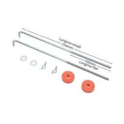 Kit fixare baterie auto cu tije filetate 254 mm pentru prindere sigura